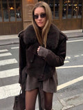 Exploding Brown Imitation Fur Velvet Jacket 2025 Women's Coat Women's Autumn And Winter