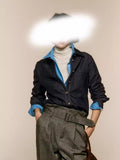 Free Ironing Drop Soft TR Denim Retro Line Denim Shirt Three Seasons Can Be Paired With Top