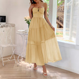 Dili Leisure Vacation Hanging Waist Girt Dress Women's Dresses Summer 2025