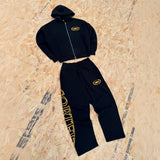 Corteiz Zipper Hoodie Loose High Street Tide Set Print Trousers Casual Set 68HZ