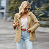 Short-Sleeved Casual Small Suit 2025 Winter Coat Professional Dress Dress Women's Suit Splicing Design