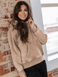 Vintage Water Wash Old Sweater Personality Trendy Hoodie Loose Long-Sleeved Shirt Women's Tops
