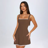 French Hepburn Lace Lace Lace Lace Lace Dress Women's Sexy Pure Desire To Repair High-End Sling Skirt