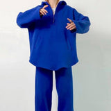 Spring And Autumn 2025 New Hot Women's Fashion Zipper Hooded Casual Jacket Set Two Sets 68HZ