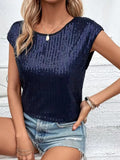New Loose Casual Fashion Party Round-Neck Sleeveless Top Women's T-Shirt