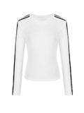 European Goods 2025 Autumn New Fashion Long-Sleeved Cotton T-Shirt Striped Slimming Thin Bottom Shirt Women's Top
