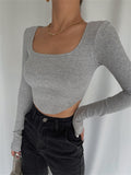 2025 Solid Women's Short Knitted Collar Spring And Autumn Wrapped In Long-Sleeved Fashion