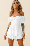 Exploding Cake Skirt Fashion Sexy One-Word Lantern Lotus Leaf Sleeve Casual Summer Women's Skirts