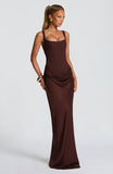 2026 Spring New Solid Color Sexy Fashion Sleeveless Folding Square Collared Hip Dress