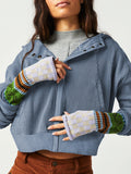 Jacket Splicing Jersey Women's Clothing With Hoodie Tidly Zip Hoodie Short Knitted Shirt