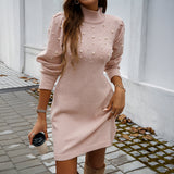 Dili Women's Clothing 2025 Autumn And Winter Temperament Elegant Windy Bag Ass Sweater Dress