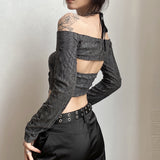 2025 Summer New Women's Pure Color Body Open Umbilical Fashion Fold Hanging Neck T-Shirt 68HZ