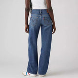 New Knee-Breaking Jeans Women's Light-Colored Water-Washing Casual Straight Pants Loose-Fitting Long Pants 68HZ