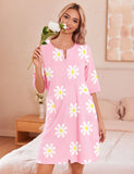 Lady Pajamas Waffle Five-Sleeves Before Zipper Homewear Casual Pajamas Girl
