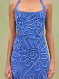 2025 New Beach Resort Style Sleeveless Knitted Dress Summer Explosion