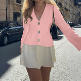 Dili Temperament Elegant Button Long-Sleeved Vest Sweater Wool Knitted Women's Clothing 2025 Autumn And Winter