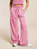 Hot Temperament Commuting Women's Retro Casual Broad Leg Trousers Mop Loose High-Waisted Trousers Wash Trousers