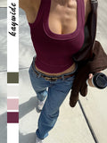 Dili Y2K Hot Girl Solid Color Hanging Neck T-Shirt Women's Clothing 2026 Summer