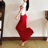 2025 Summer New Women's Solid Color Body Collar Short Sleeve Fashion High-Rise Half Skirt Set 68HZ