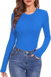 2025 Lady Long-Sleeved Round Collar T-Shirt Sexy Autumn Basic Top T-Shirt