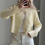 Dili Casual Simple Solid Color Long-Sleeved Coat Sweater Women's 2025 Autumn And Winter
