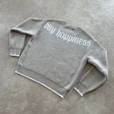 Embroidery Round-Neck Sweater Men's High Street Design Sense Of The Loose Knitted Shirt Autumn And Winter New Top Tide 68HZ