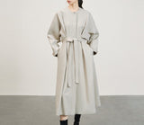 Single-Layer Long-Winded Windwear Coat Women This Year's Popular Temperament Fashion With Top Southeast Asia