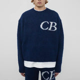 Trendy Cole Buxton Solid Color Round-Neck Sweater Men And Women CB Logo Knitted Jersey 68HZ