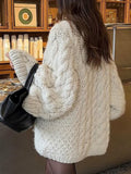 Dili Casual Holiday Wool Long-Sleeved Coat Sweater Women's Clothing 2025 Autumn And Winter