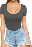 2025 Women's Low Round Collar Long Sleeve Sextender T-Shirt T-Shirt