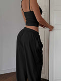 Dili Y2K Sports Sling Vest Solid Color Trouser Suit Women's 2025 Autumn And Winter