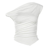 2025 Summer New Women's Street Fashion Sexy Word Open-Umbilated T-Shirt Girl 68HZ