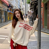 New Retro Gray Skull-Print Jeans Women Y2k Water Wash Old Straight Broad Leg Pants 68HZ