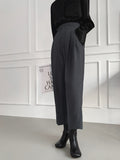 New V-Neck Minimalist Designer Suit Suit Suit Female Korean Version Of Harlan Pants Set