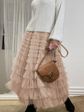 2026 Summer Burst Fashion Mesh Cake Half-Dressed Skirt