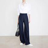 Multi-Season Can Wear Thin Slebsize Trousers Curved Banana Pants Old Money Style Pants Denim Imitation Jeans Women