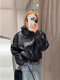 Spring And Autumn 2025 New Vintage High-End Locomotive Wind Leather Jacket Jacket