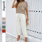 Dili Casual Holiday Style Simple Nine-Point Trouser Suit Women's Clothing 2025 Spring And Summer