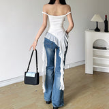 2025 New Women's Clothing Solid Color Repair Street Fashion Word No Sleeveless Backclosing 68HZ