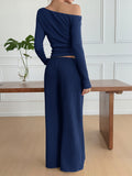 Dili Casual Holiday Long-Sleeved Vest Trousers Two Sets Of Women's Clothing 2025 Autumn And Winter