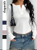Dili Y2K Hottie Style Long-Sleeved Vest T-Shirt Women's Dress 2025 Spring And Summer