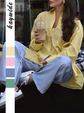 Dili Leisure Vacation Button Striped Long Sleeve Shirt Women's Winter 2025