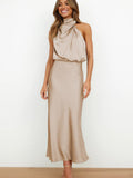 2026 Spring And Summer Hot Sale Acetic Acid Fascination Dress Toast Bridesmaid Elegant Famous Sleeveless Evening Dress Woman