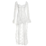 New Women's Clothing In The Autumn Of 2025 Pure Color High-Waist Fashion Collar Long-Sleeved Lace Splicing Dress 68HZ