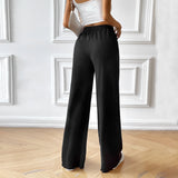 Dili Women's Clothing 2025 Autumn And Winter Loose Leisure Solid Broad-Legged Pants