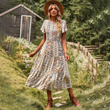 Dili Independent Research And Development Of Large Swing Dress 2025 Spring And Summer Repair Waist Thin Dress Women Fashion