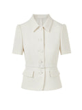 Summer New Short-Sleeved Collar Blazer Temperament Commuter Office Female Boss Wear