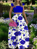 2025 Summer New Temperament Sexy Solid Color Sling Belt Large Two Sets Of Suit Dress