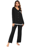 Women's Sets Of Long-Sleeved Trousers Home Pajamas Lace Spliced Home Clothes Pajamas Set
