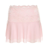 Spring And Summer 2025 New Women's Solid Color Sexy Wrapped Breast Vest High-Waisted Short Skirt Suit 68HZ